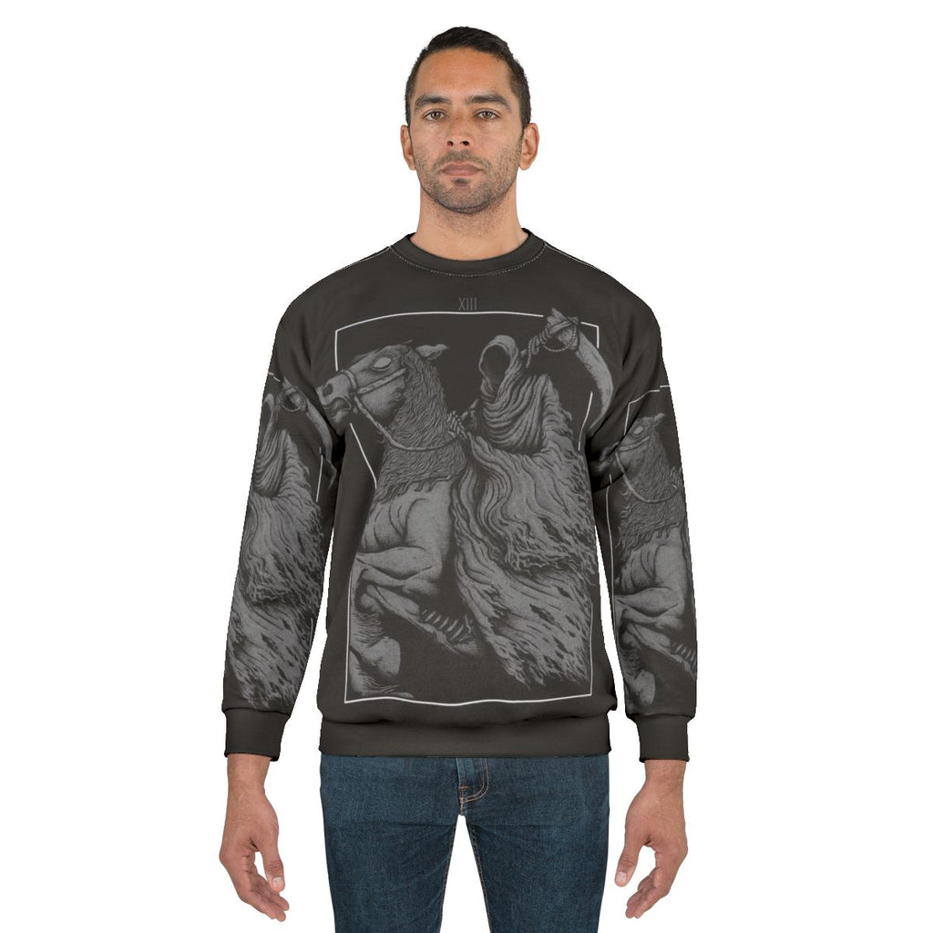 Gothic death reaper skull sweatshirt