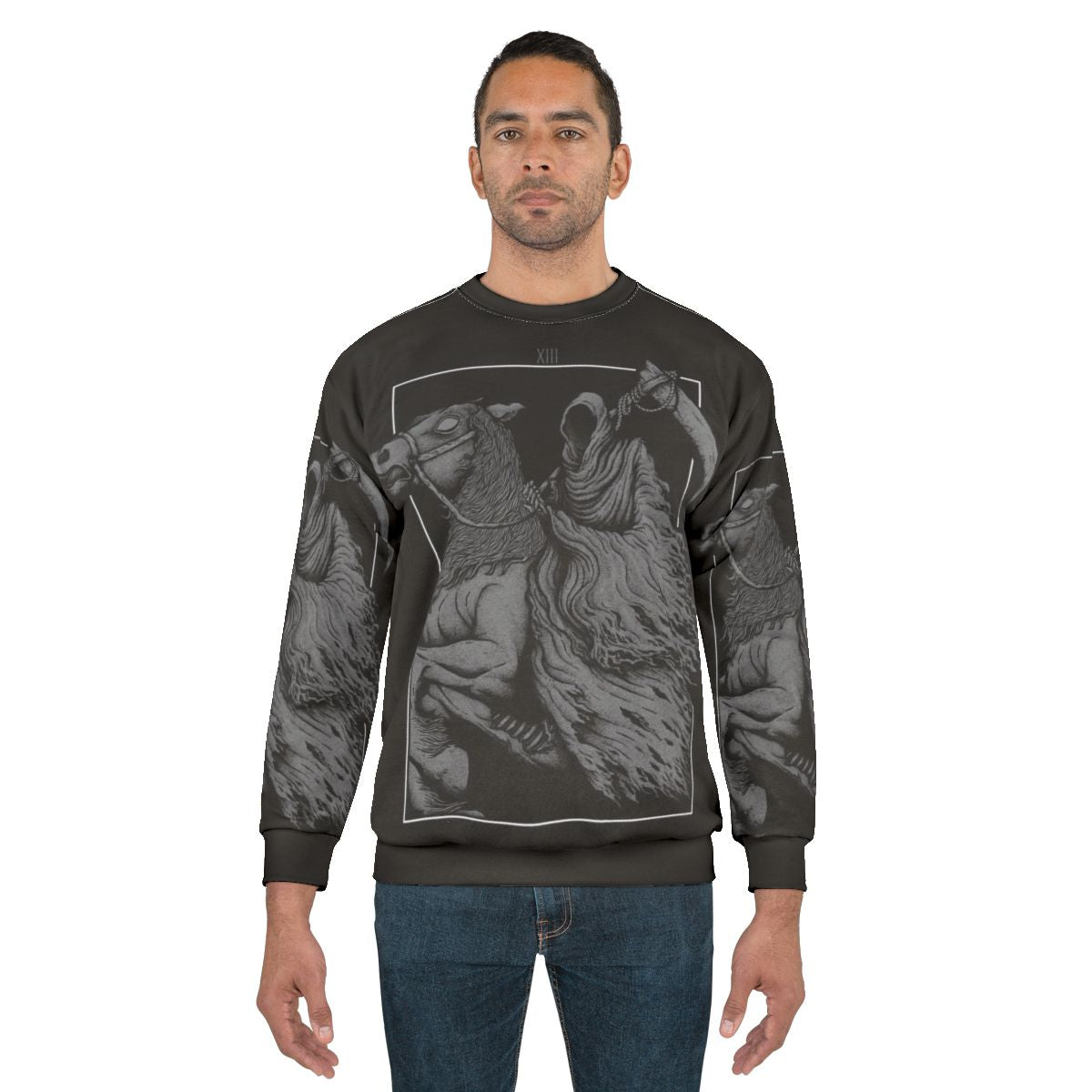 Gothic death reaper skull sweatshirt