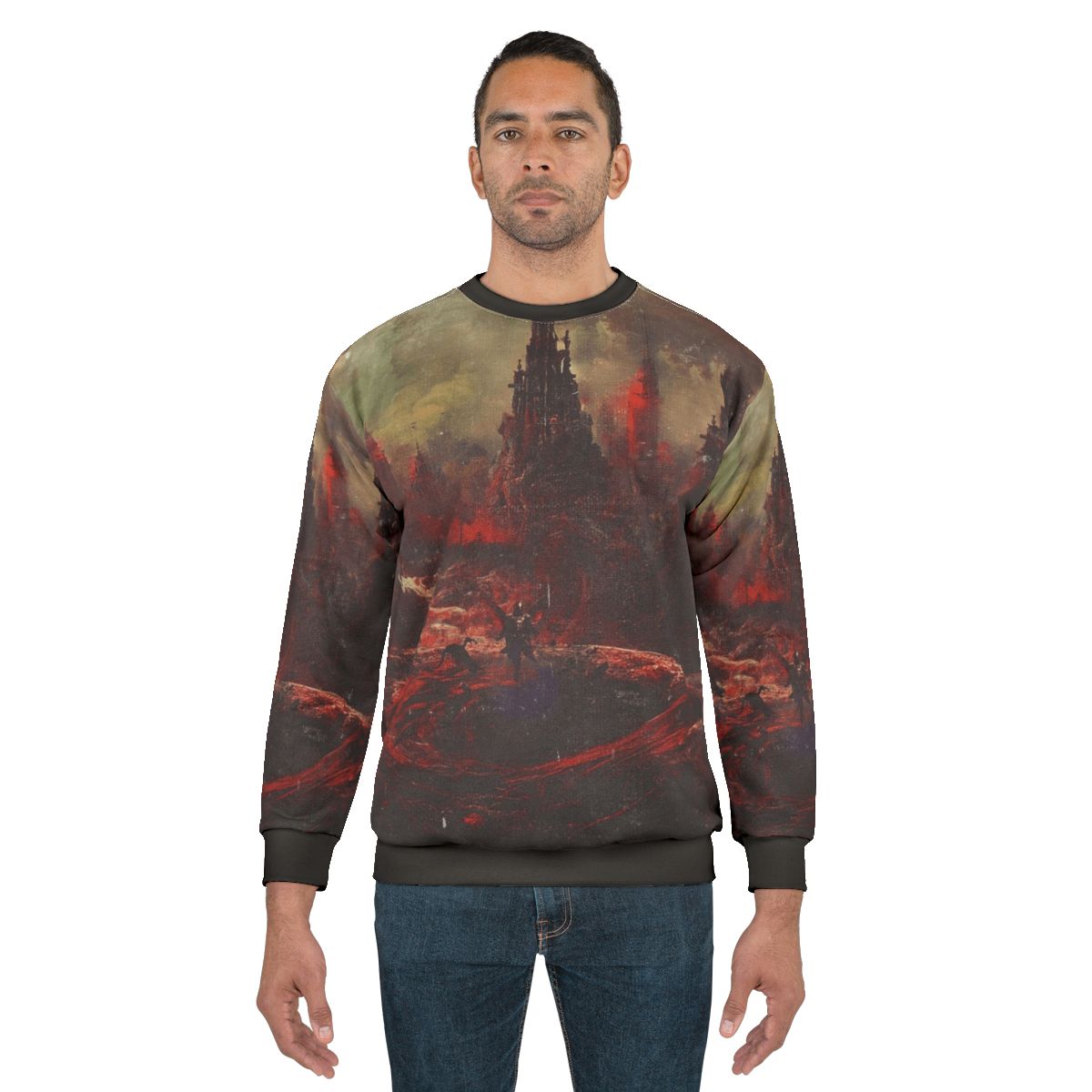 Death Metal Sweatshirt with Metalcore and Progressive Metal Inspired Design