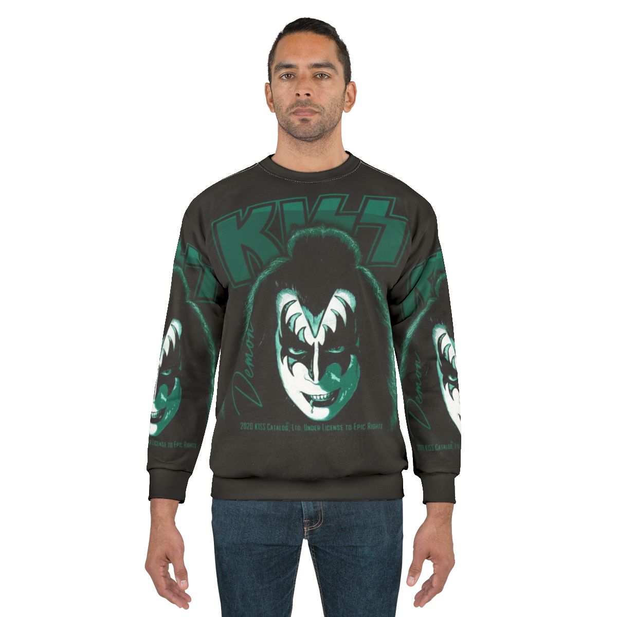 Demon Kiss Rock Band Sweatshirt with Kiss Fan Art Design