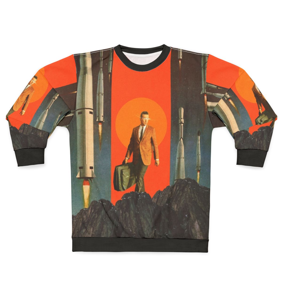 The Departure Sweatshirt - Retro Space Abstract Graphic Sweatshirt