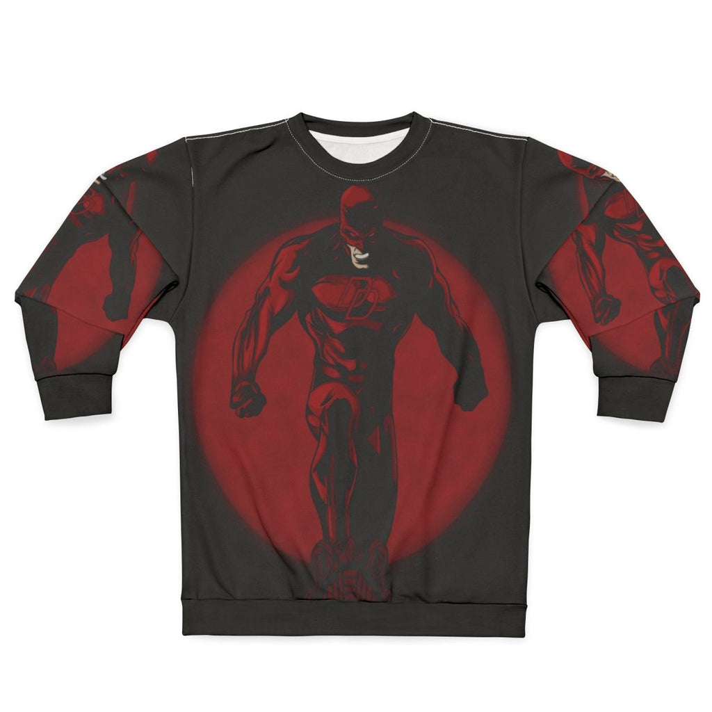 Devil Sweatshirt with Comic Superhero Design