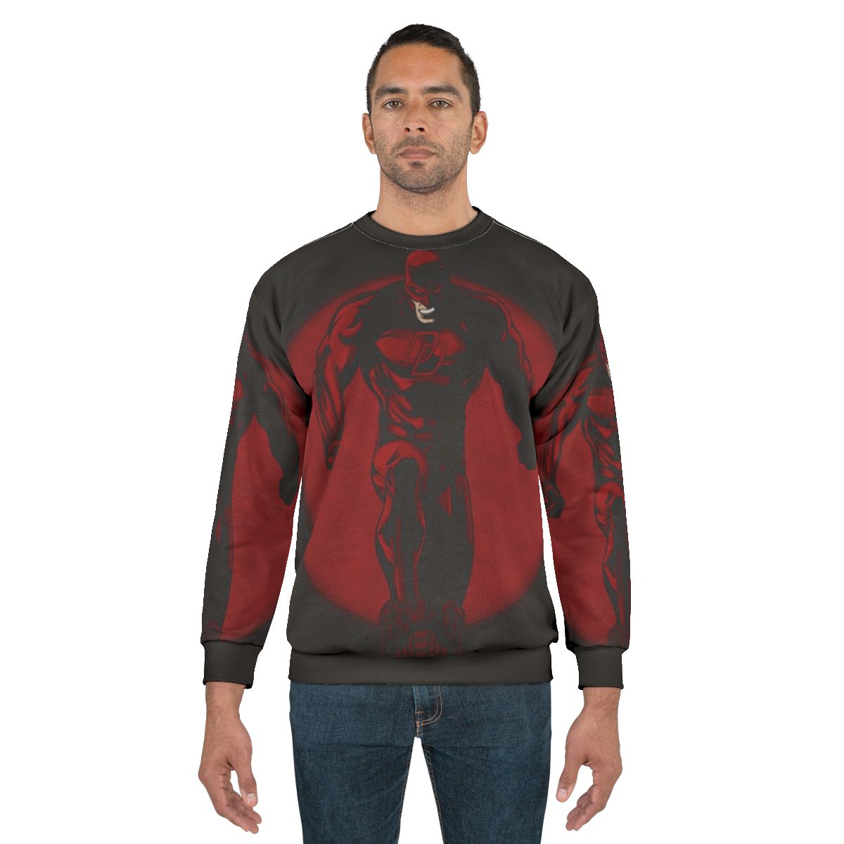 Devil Sweatshirt with Comic Superhero Design