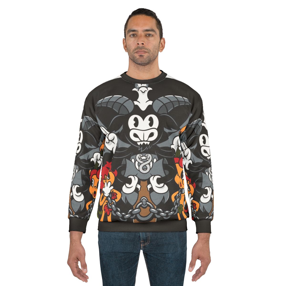 Devil tarot card Baphomet occult gothic sweatshirt