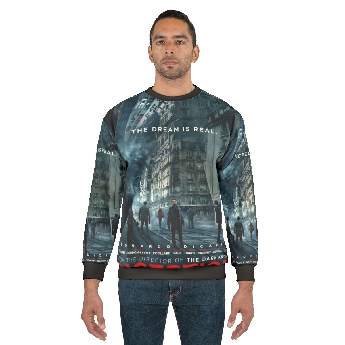 Inception Dream Sweatshirt featuring a graphic design inspired by the Christopher Nolan film