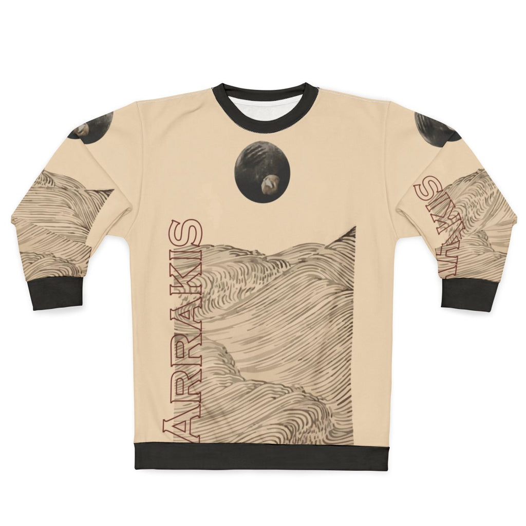 Dune-inspired Arrakis sweatshirt with desert landscape design