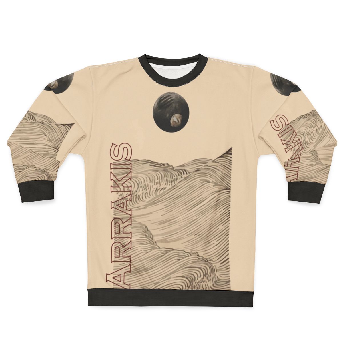 Dune-inspired Arrakis sweatshirt with desert landscape design