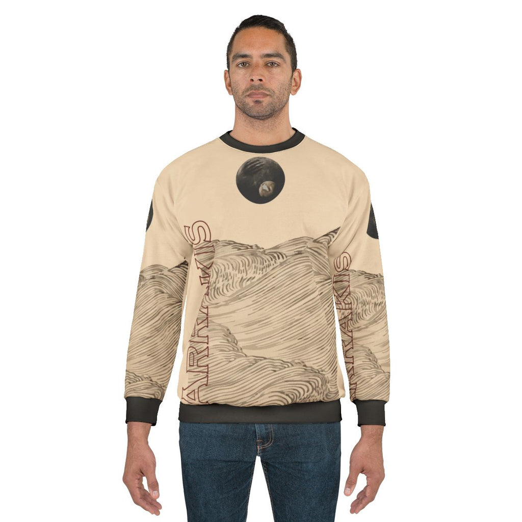 Dune-inspired Arrakis sweatshirt with desert landscape design