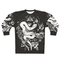Mystic Goth Nature Inspired Summer Sweatshirt with Graphic Illustration