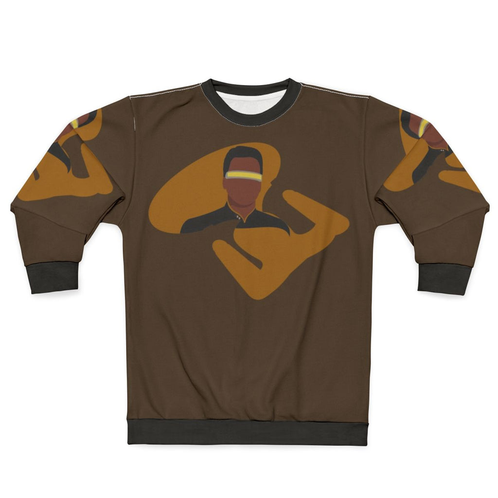 Stylish engineer sweatshirt for star trek fans with Geordi Laforge design