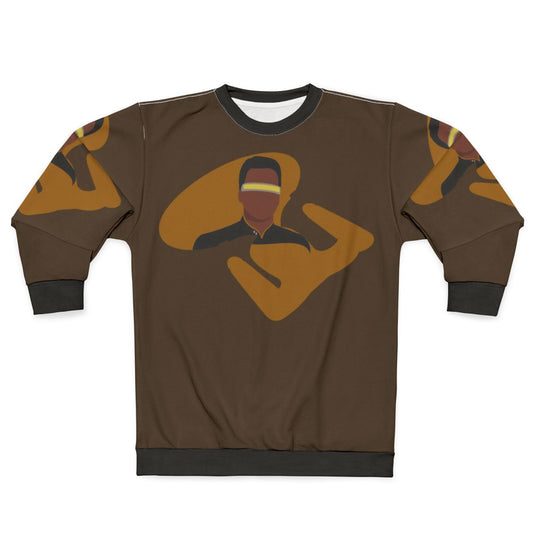 Stylish engineer sweatshirt for star trek fans with Geordi Laforge design