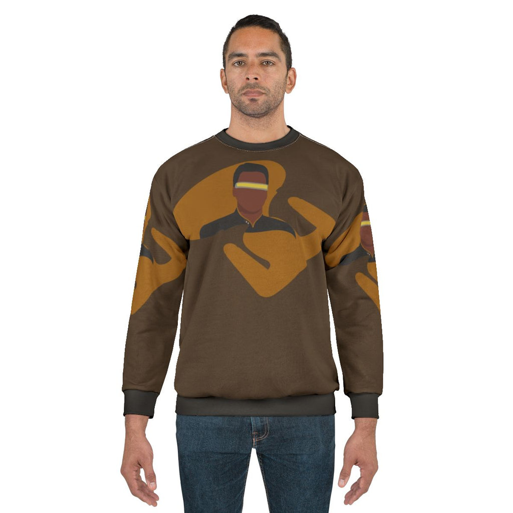Stylish engineer sweatshirt for star trek fans with Geordi Laforge design