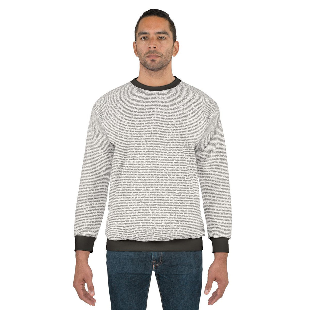 Entire Bee Movie Script Sweatshirt with Bee Movie Meme Design