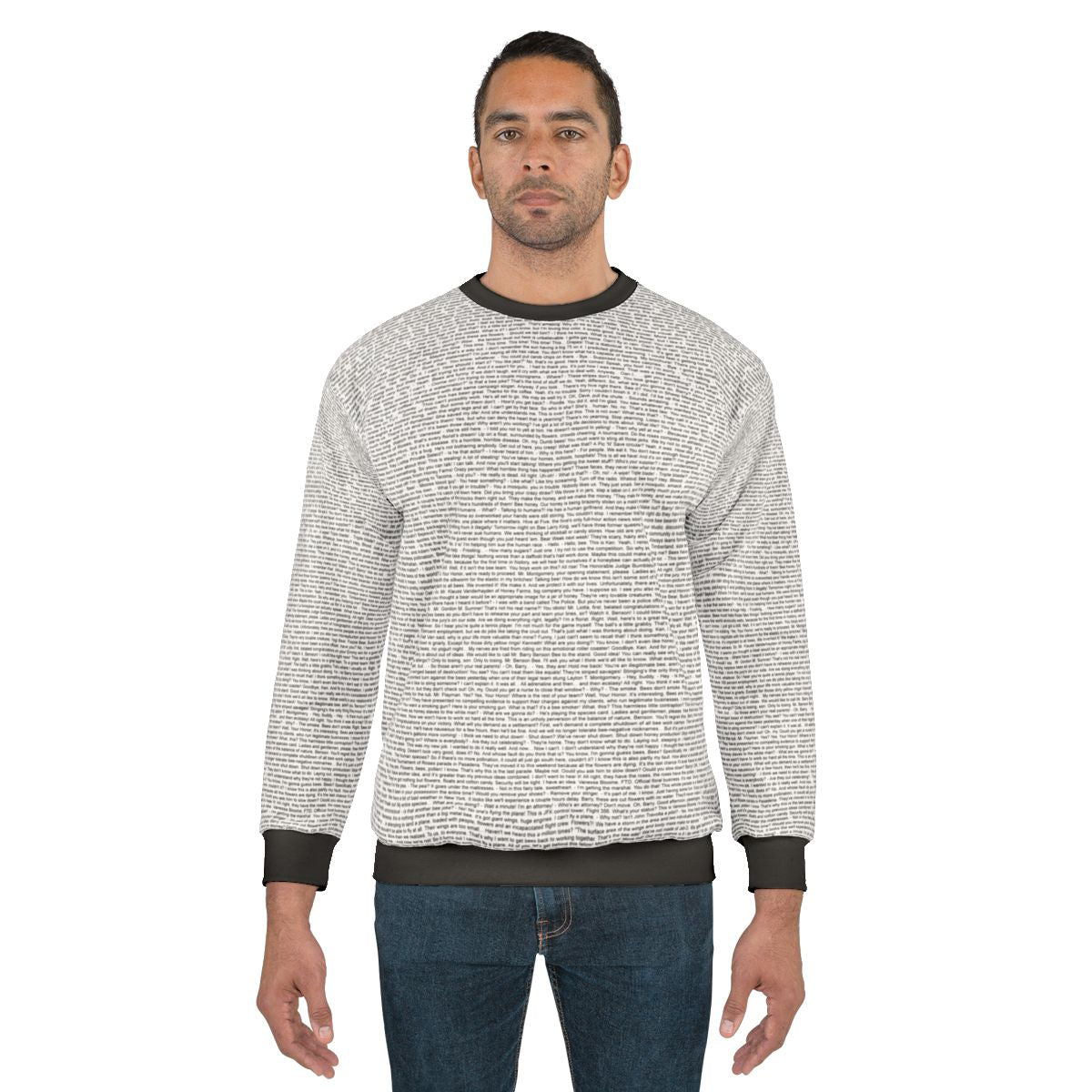 Entire Bee Movie Script Sweatshirt with Bee Movie Meme Design