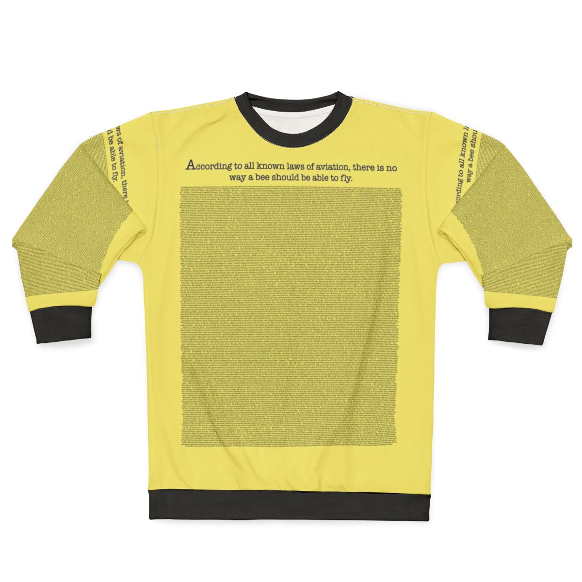 Bee Movie Script Sweatshirt, Graphic Novelty Apparel