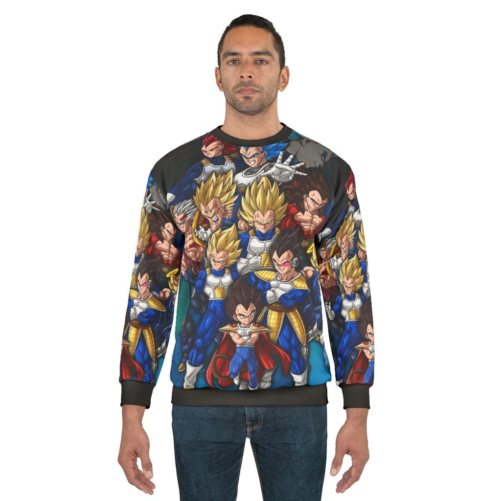Prince Vegeta Dragon Ball Z Sweatshirt featuring digital artwork
