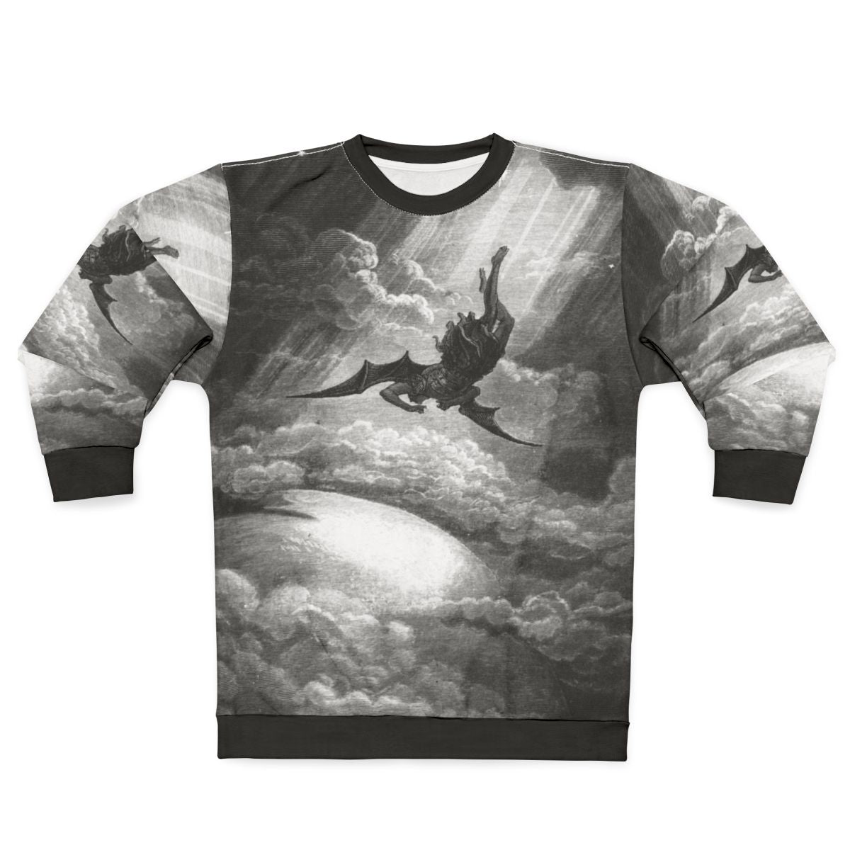 Fallen angel from Gustave Dore's Paradise Lost inspired sweatshirt