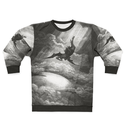 Fallen angel from Gustave Dore's Paradise Lost inspired sweatshirt