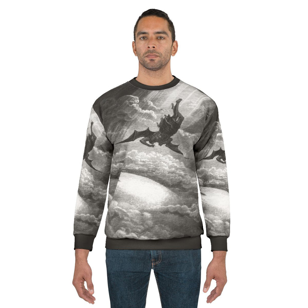 Fallen angel from Gustave Dore's Paradise Lost inspired sweatshirt