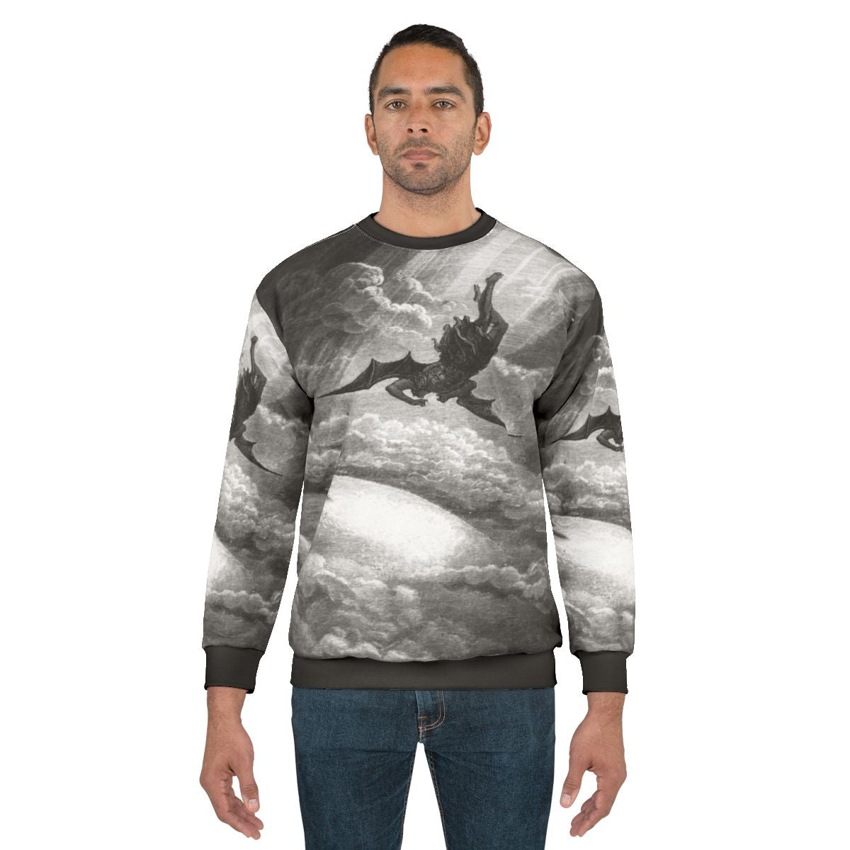 Fallen angel from Gustave Dore's Paradise Lost inspired sweatshirt