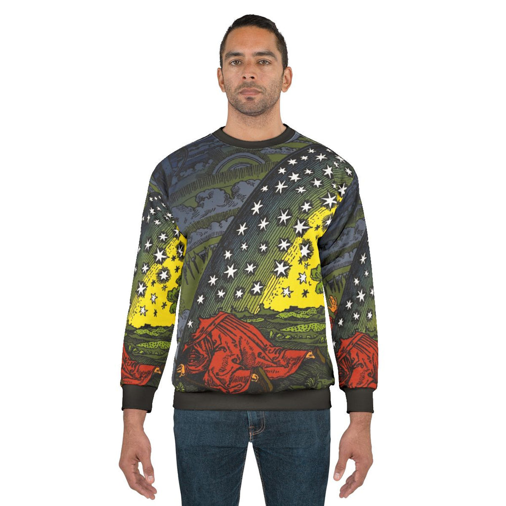 Religious Flammarion Engraving Hand Coloured Sweatshirt