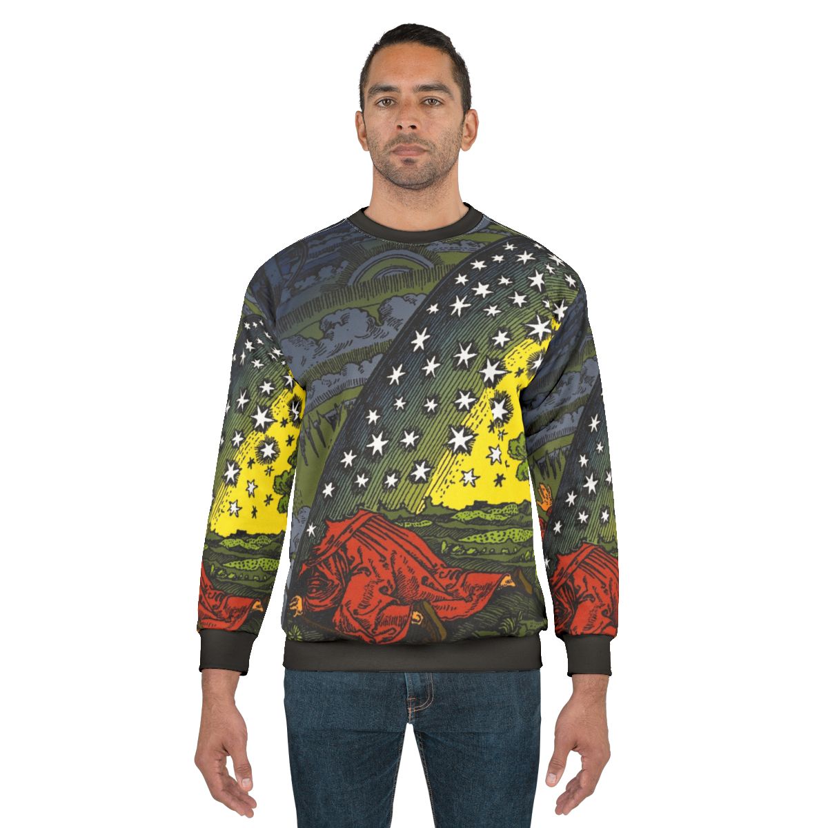 Religious Flammarion Engraving Hand Coloured Sweatshirt