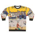 The French Dispatch The Cycling Reporter Sweatshirt featuring Wes Anderson's film and Timothée Chalamet