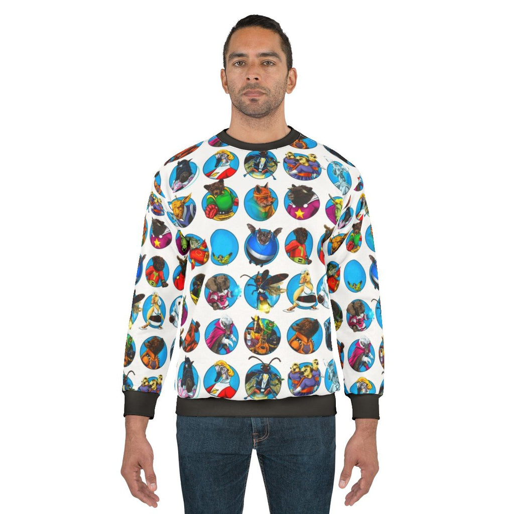 Gaggle of superhero animals sweatshirt