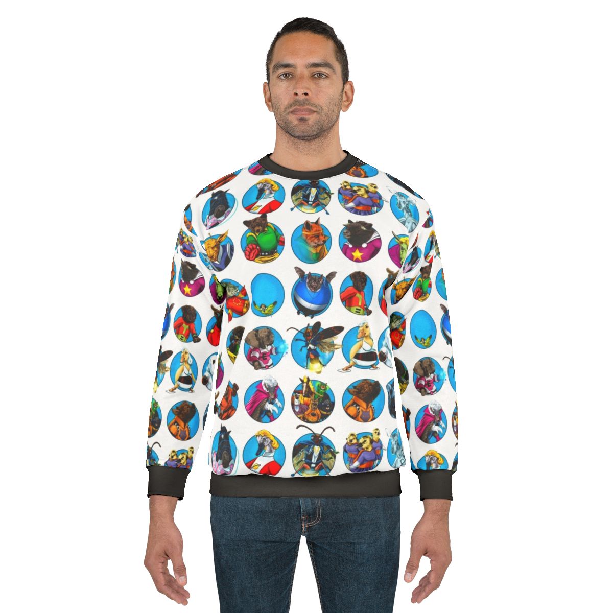 Gaggle of superhero animals sweatshirt