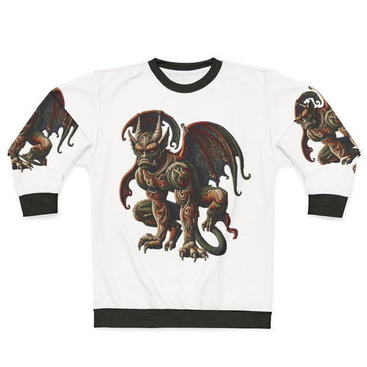 Gargoyle embroidered sweatshirt