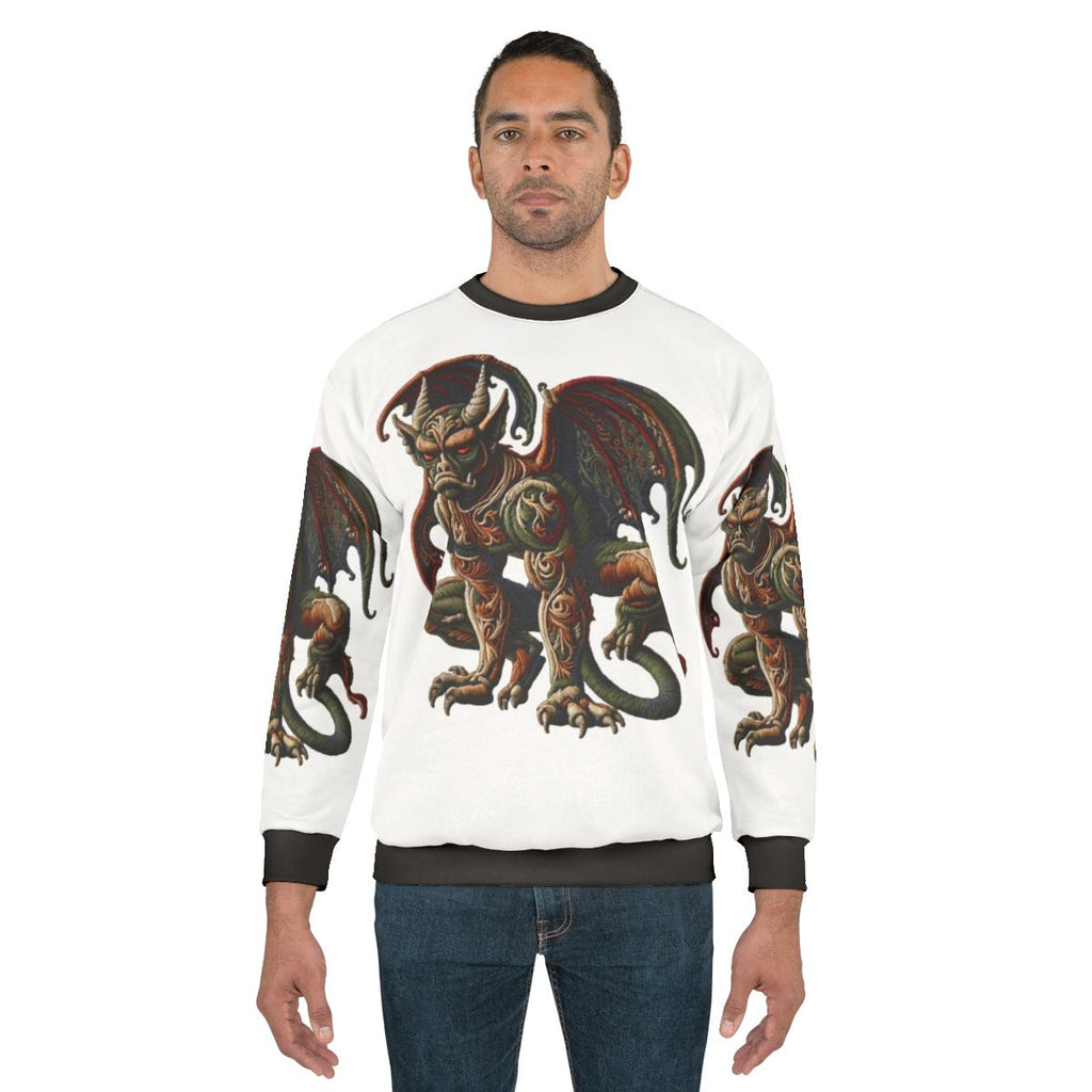 Gargoyle embroidered sweatshirt