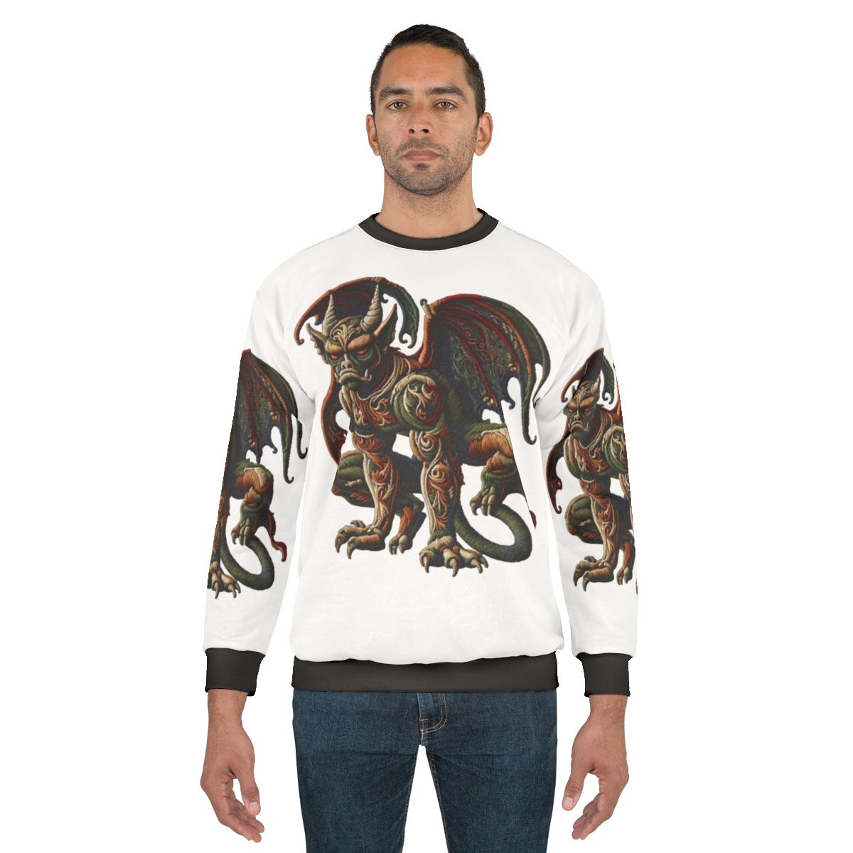 Gargoyle embroidered sweatshirt