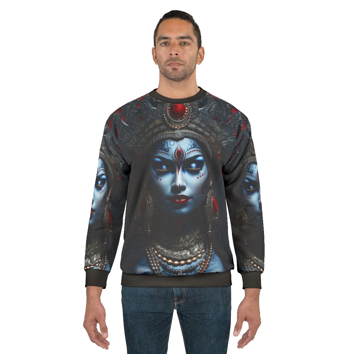 Kali Blue Goddess Hindu Sweatshirt