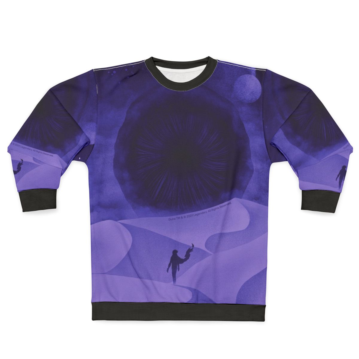 Dune inspired "The Great Shai Hulud" purple moons sweatshirt