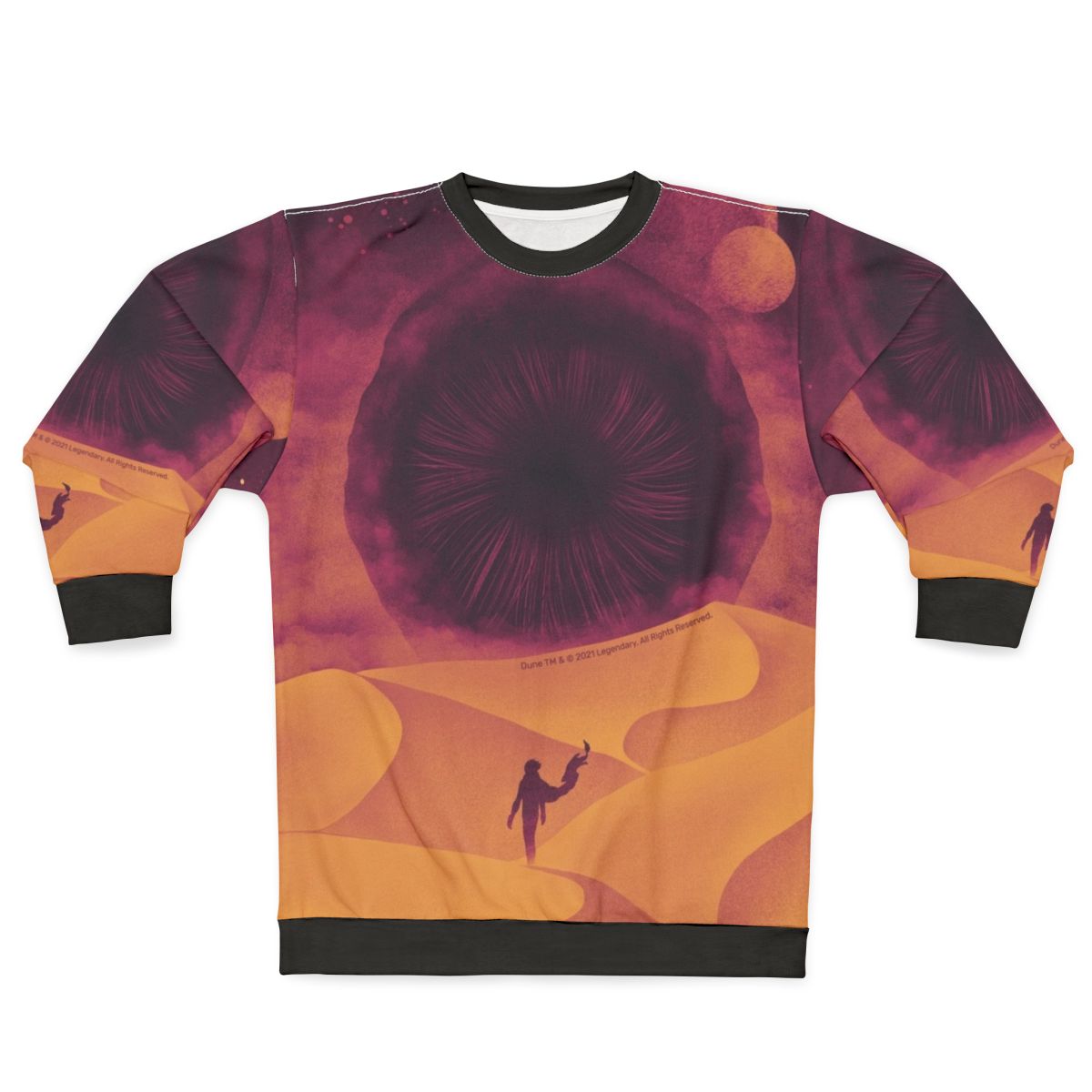 The Great Shai Hulud Dune Sweatshirt with Atreides and Harkonnen Symbols