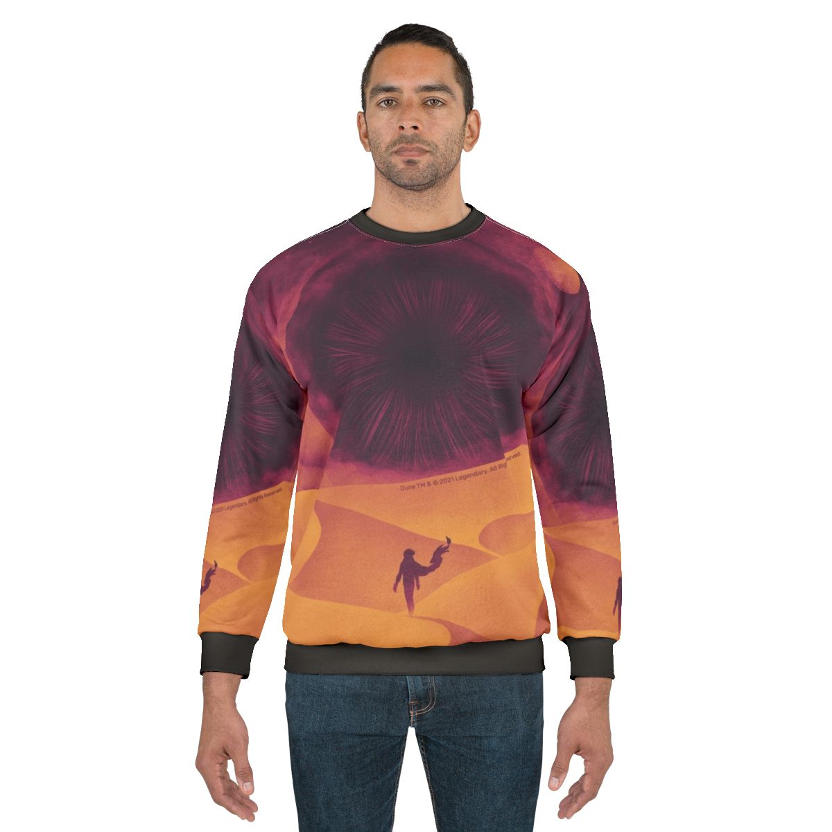 The Great Shai Hulud Dune Sweatshirt with Atreides and Harkonnen Symbols