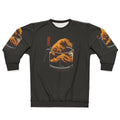 The Great Wave of Coffee Sweatshirt featuring a pop art design inspired by the famous Japanese woodblock print