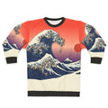 Great Wave of Pug Sweatshirt featuring Japanese-inspired pug artwork