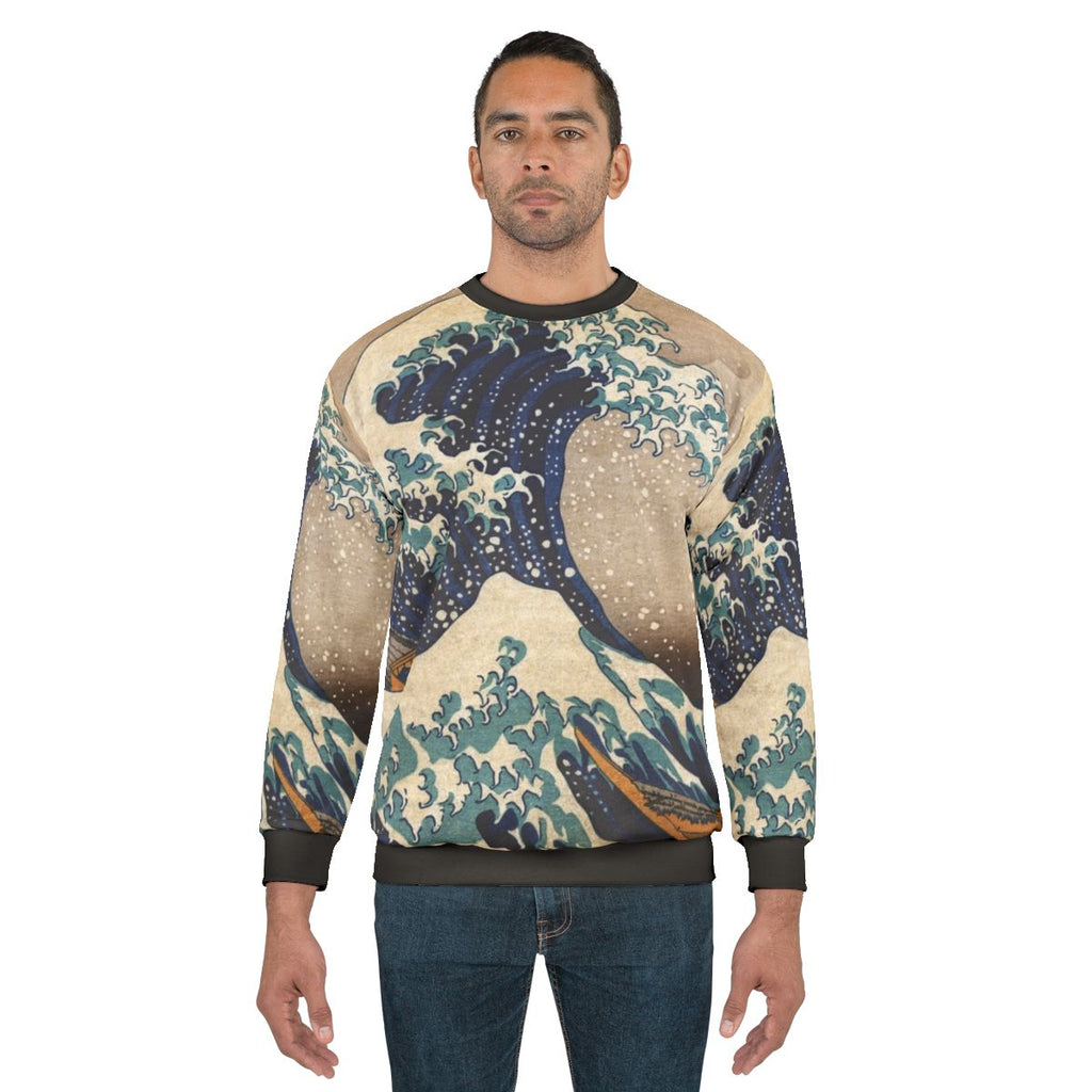 "The Great Wave Off Kanagawa" Japanese art sweatshirt