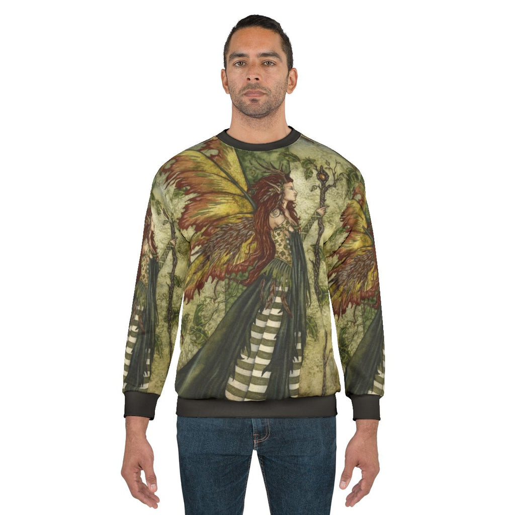 Fairy Fantasy Green Women's Sweatshirt by Amy Brown