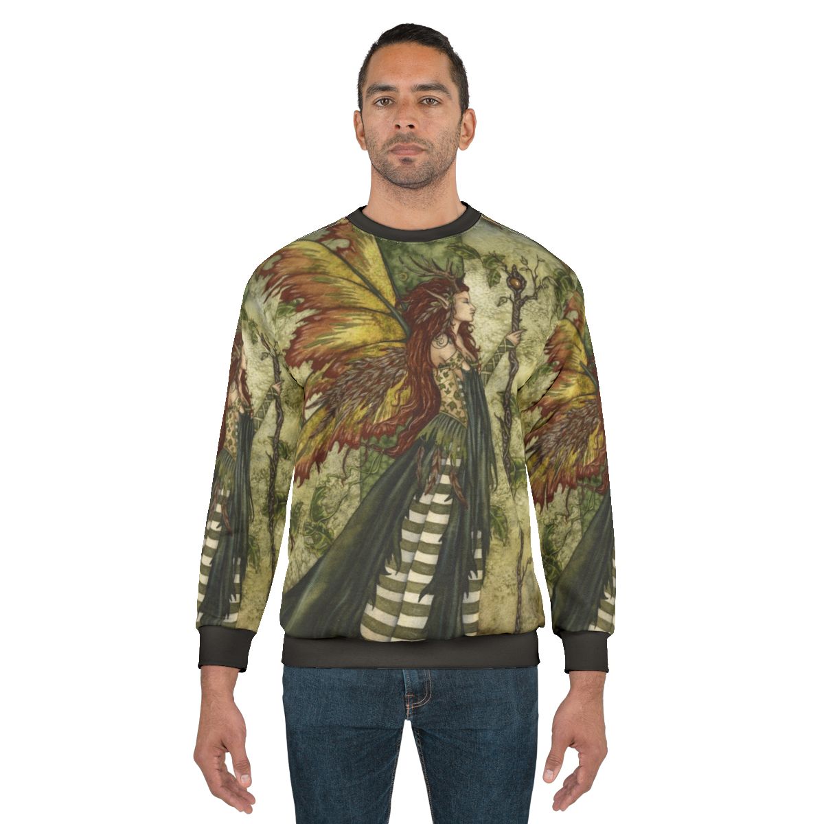 Fairy Fantasy Green Women's Sweatshirt by Amy Brown