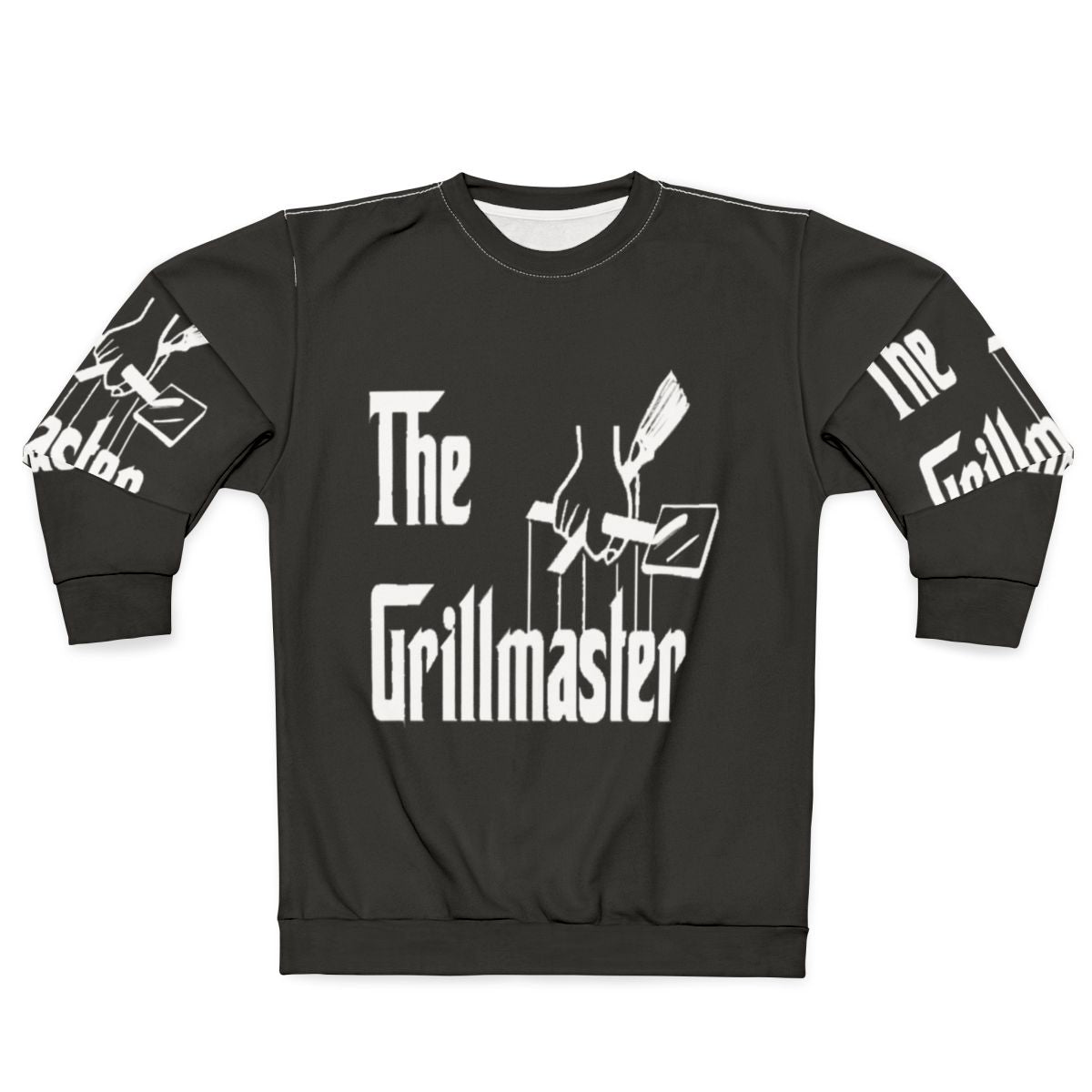 The Grillmaster's Summer Sweatshirt with a funny BBQ and grilling design