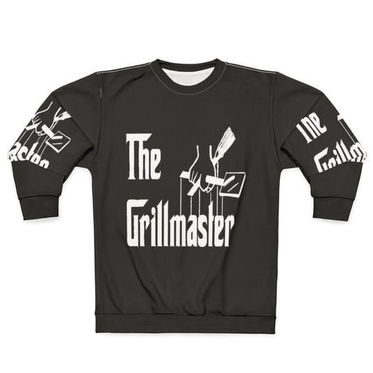 The Grillmaster's Summer Sweatshirt with a funny BBQ and grilling design