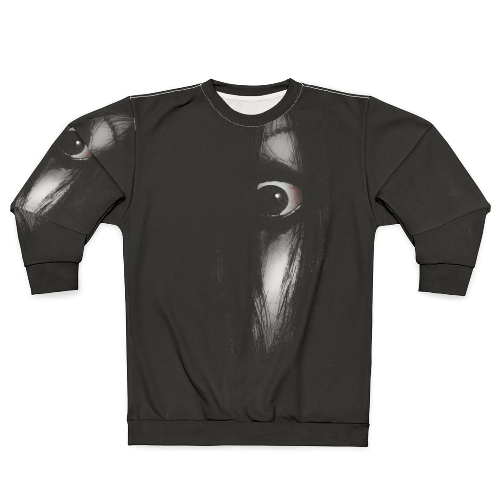 Spooky "The Grudge" inspired sweatshirt design