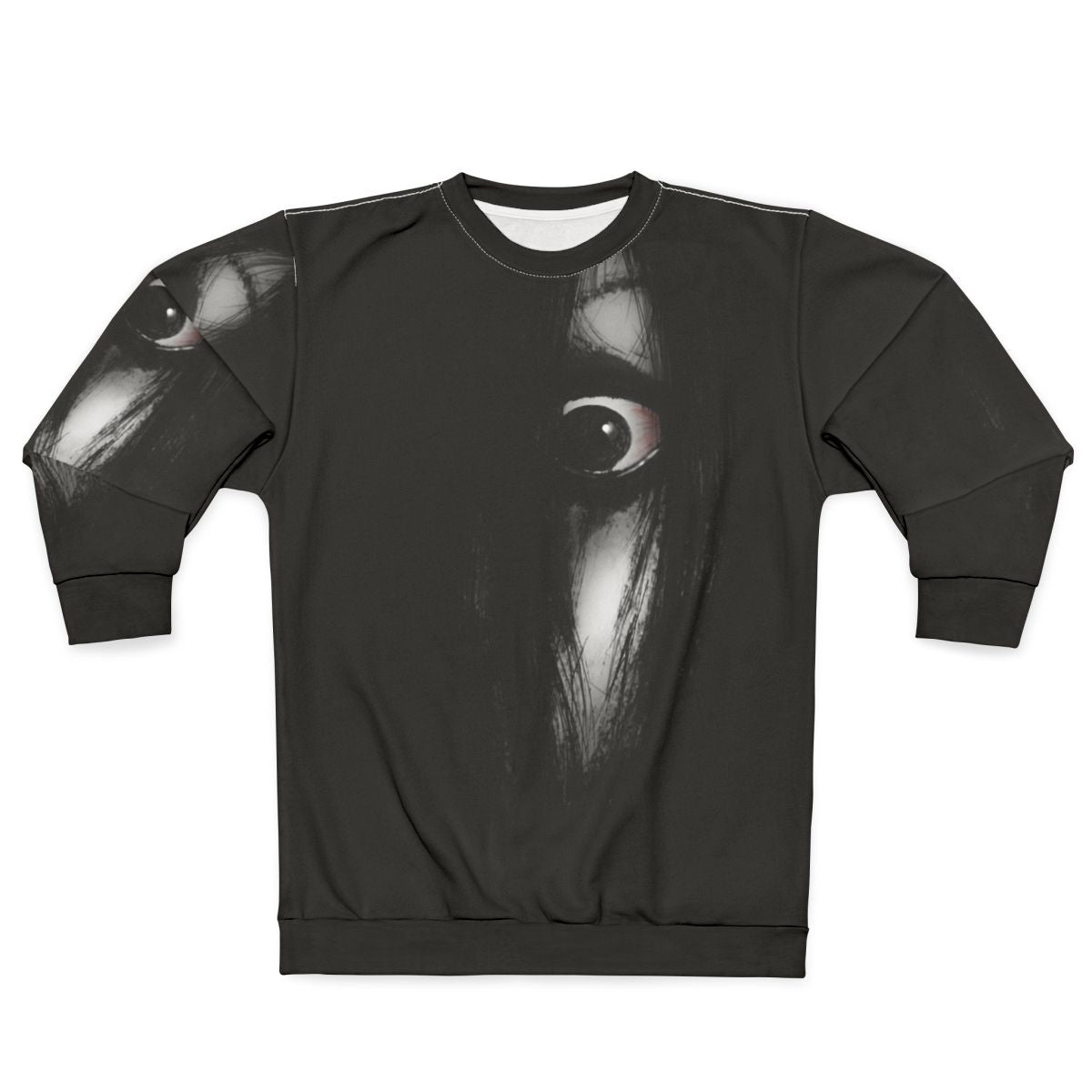 Spooky "The Grudge" inspired sweatshirt design