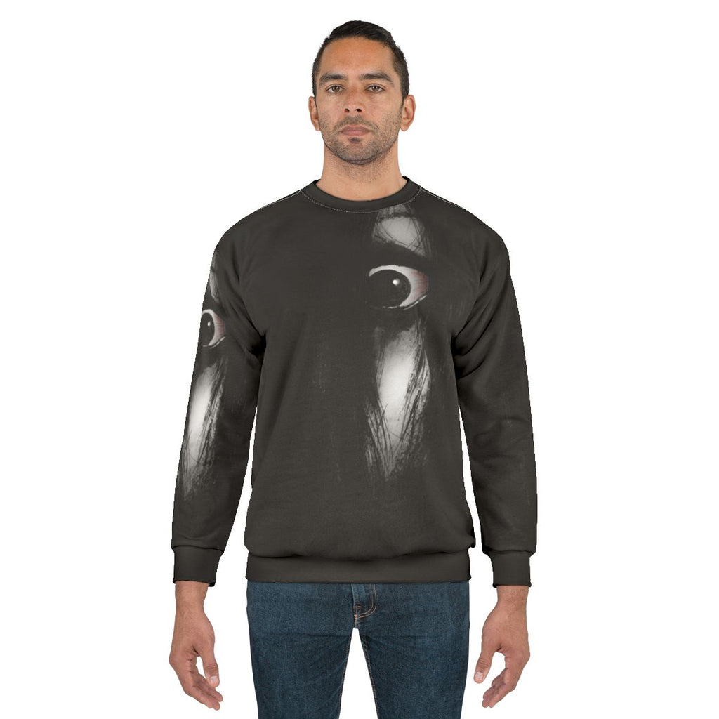 Spooky "The Grudge" inspired sweatshirt design
