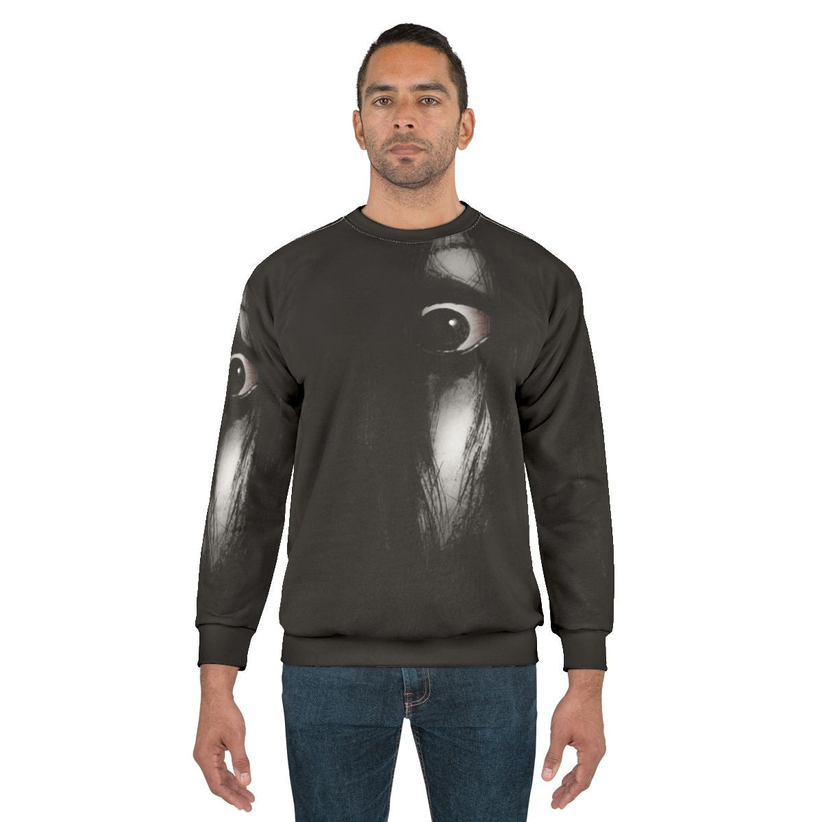 Spooky "The Grudge" inspired sweatshirt design