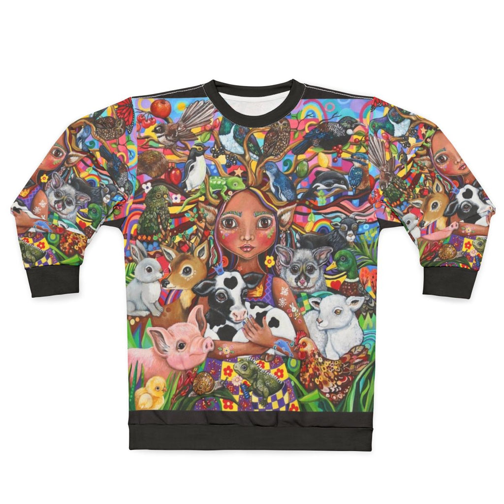 Ethically-Made Guardian Sweatshirt with Vegan, Animal-Friendly Design