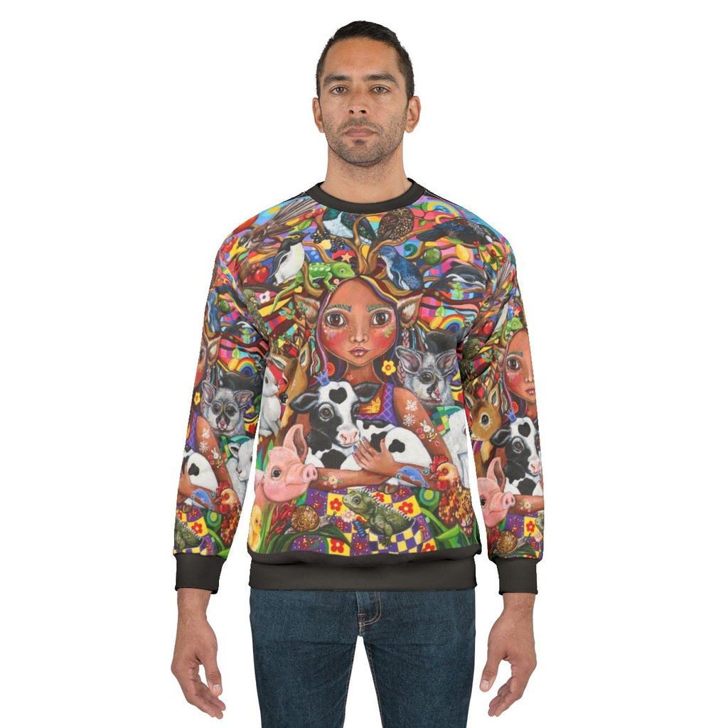 Ethically-Made Guardian Sweatshirt with Vegan, Animal-Friendly Design
