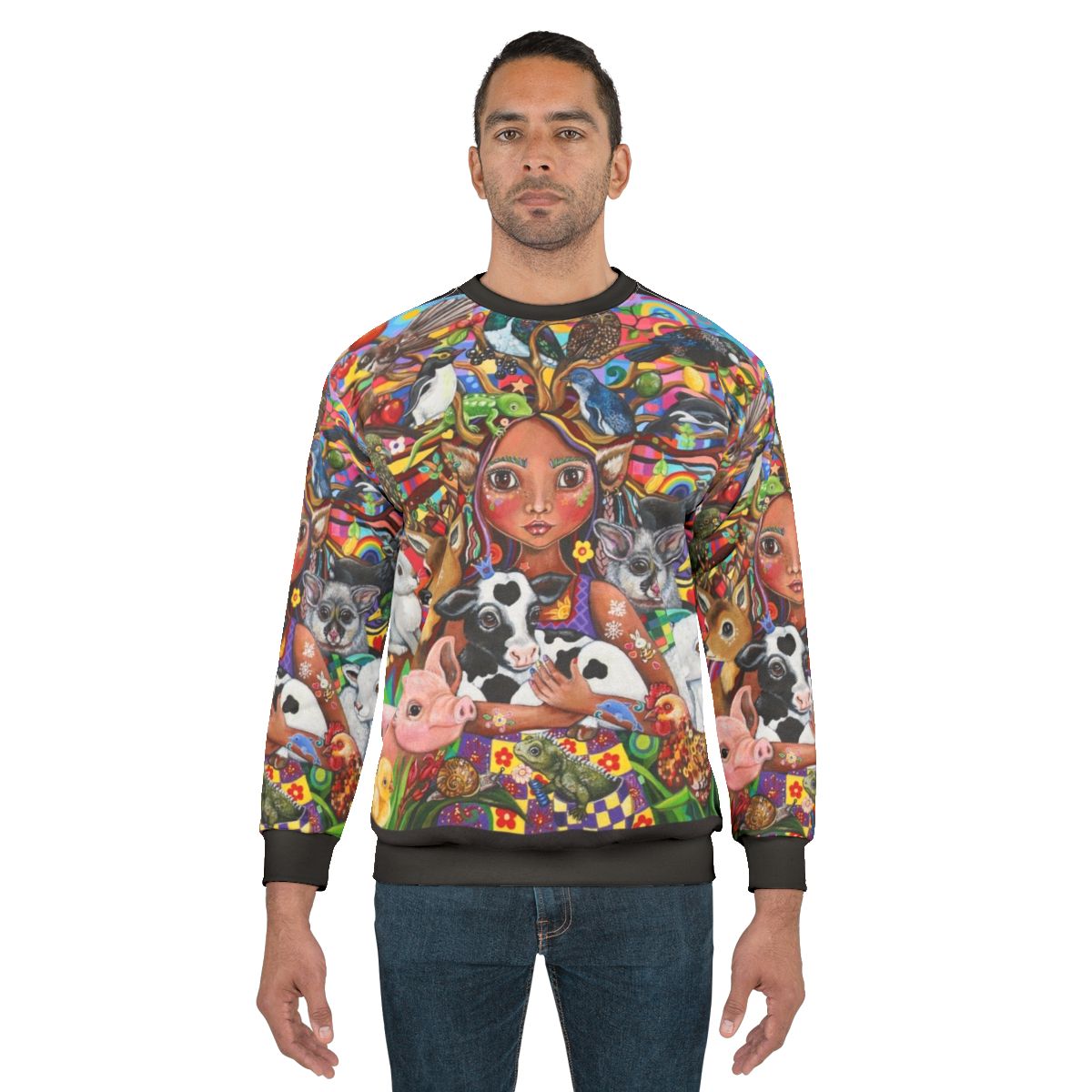 Ethically-Made Guardian Sweatshirt with Vegan, Animal-Friendly Design